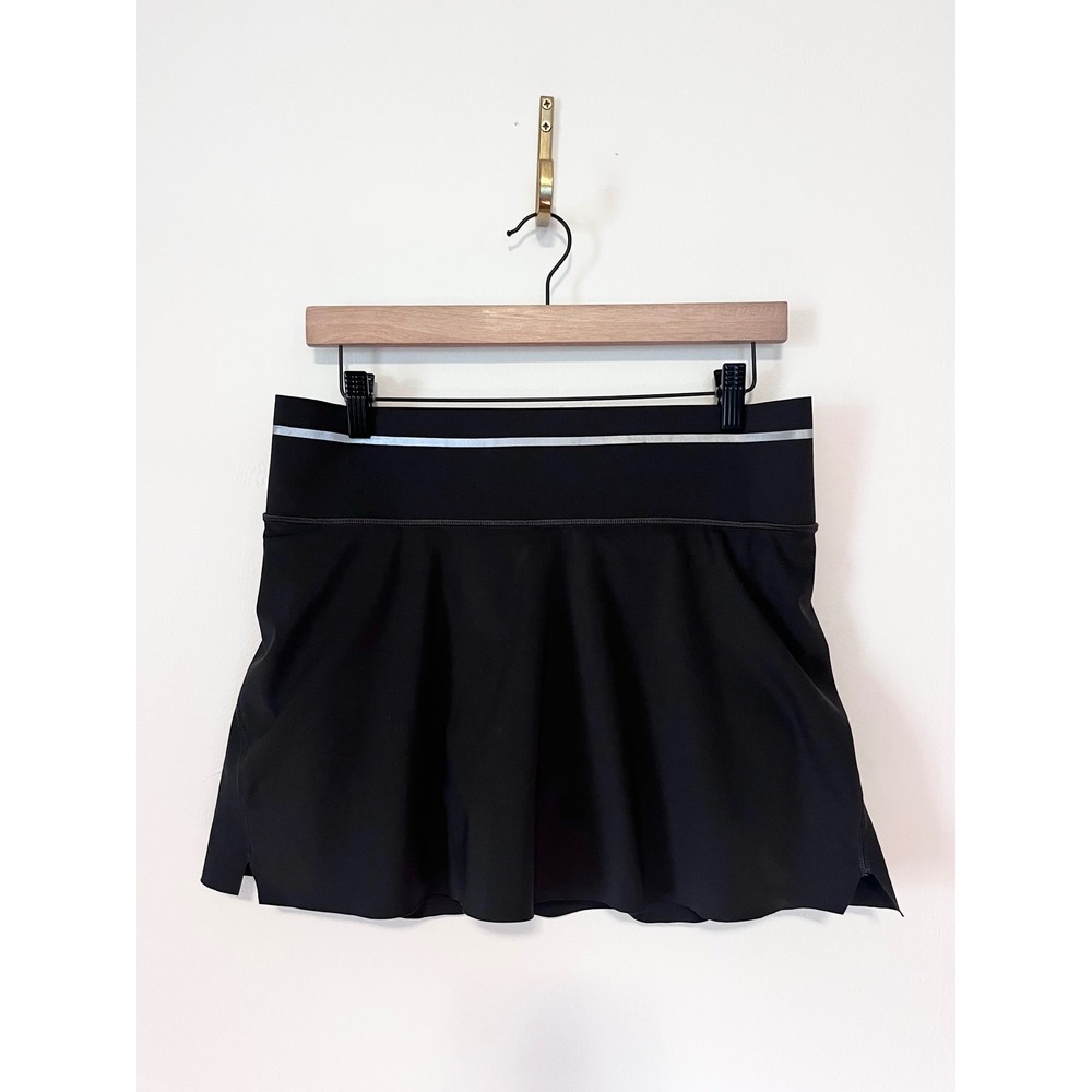 Athleta Black Pace Skort Athletic Tennis Golf Running Skirt Reflective | Small